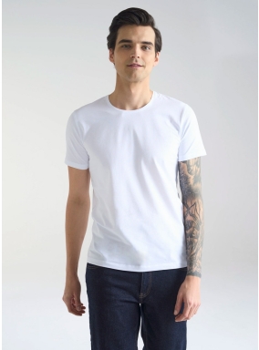 T-shirt męski biały regular