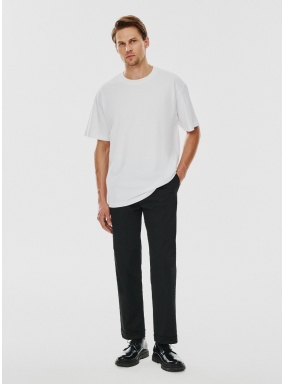 T-shirt biały męski oversize