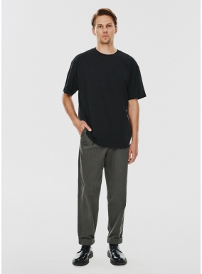 T-shirt czarny męski oversize
