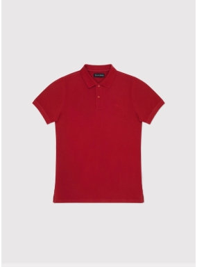 Gładki t-shirt polo w czerwonym kolorze