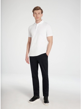 T-shirt polo męski regular biały
